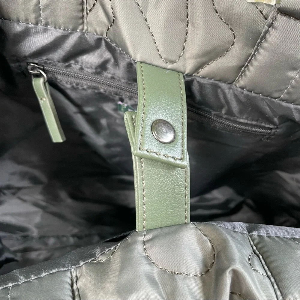 Wild Fable Puffy Quilted Tote Bag Green